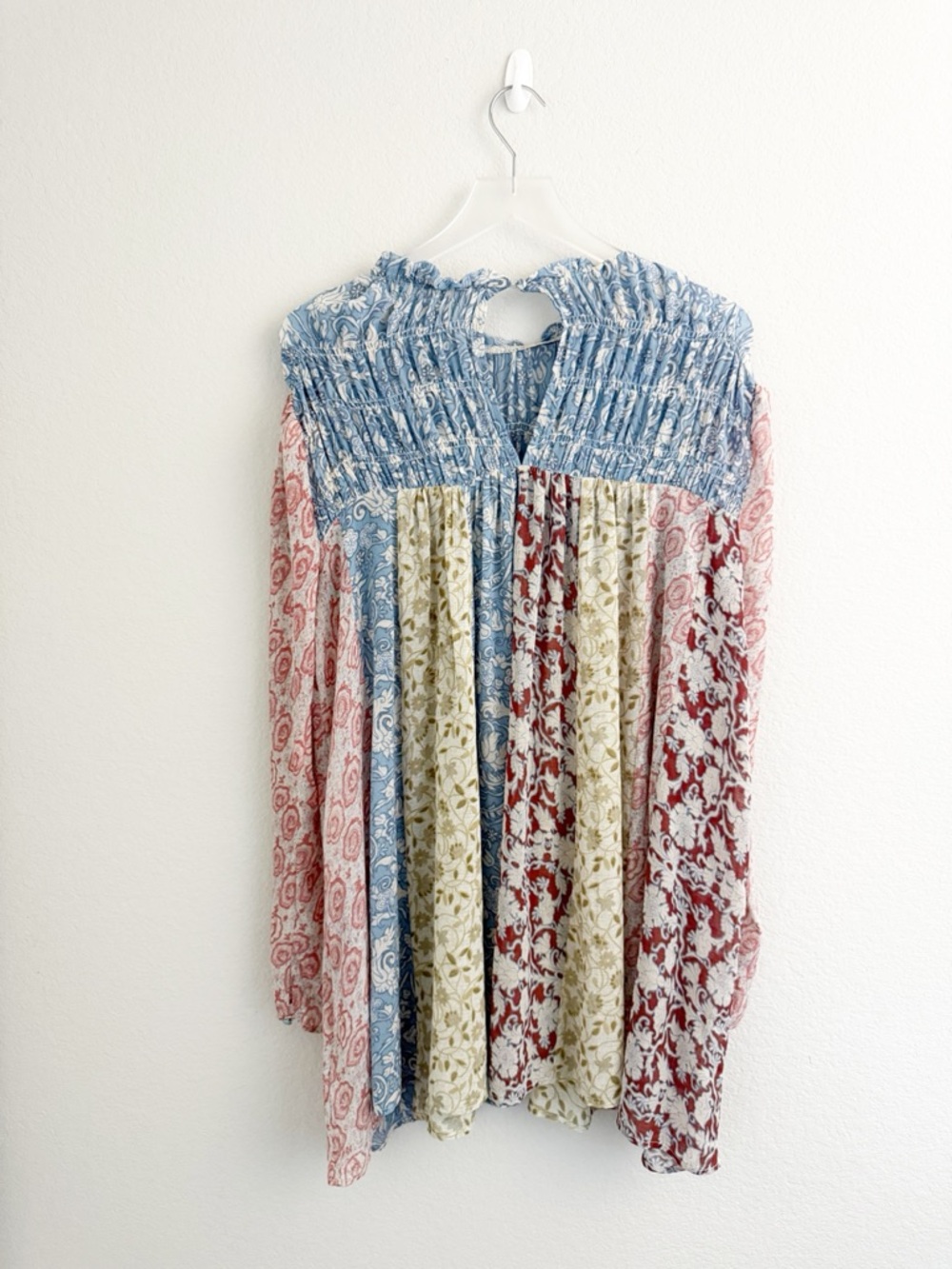 Free People Lilac Combo Merrie Mix Print Tunic Top - Picture 4 of 8